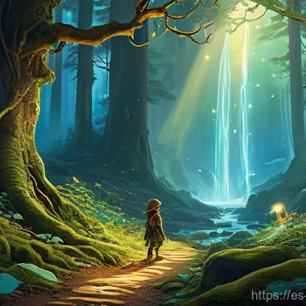 유기화합물의 명명법 - **Prompt 1: Enchanted Forest Discovery**
    "A wide-angle shot of a diverse group of four teenage a...