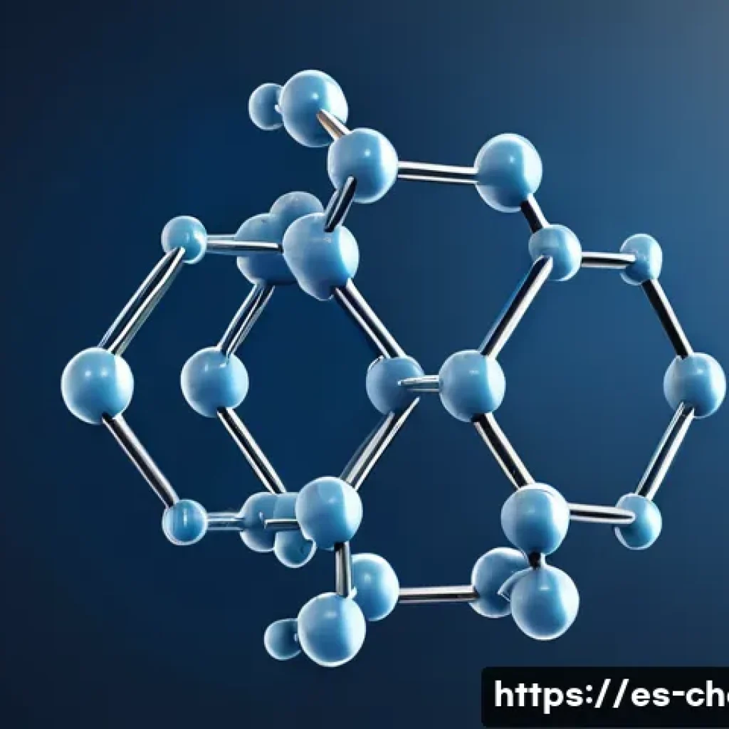 탄소화합물 구조 - A detailed 3D molecular illustration showcasing three basic carbon chain structures: linear, branche...